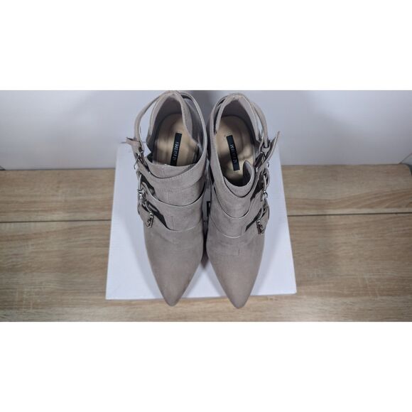 Forever 21Strappy Buckle High Heel Booties Size 7.5 Women’s Pointed Ankle Boots - Picture 3 of 5